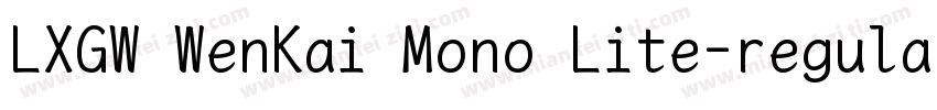 LXGW WenKai Mono Lite-regular字体转换